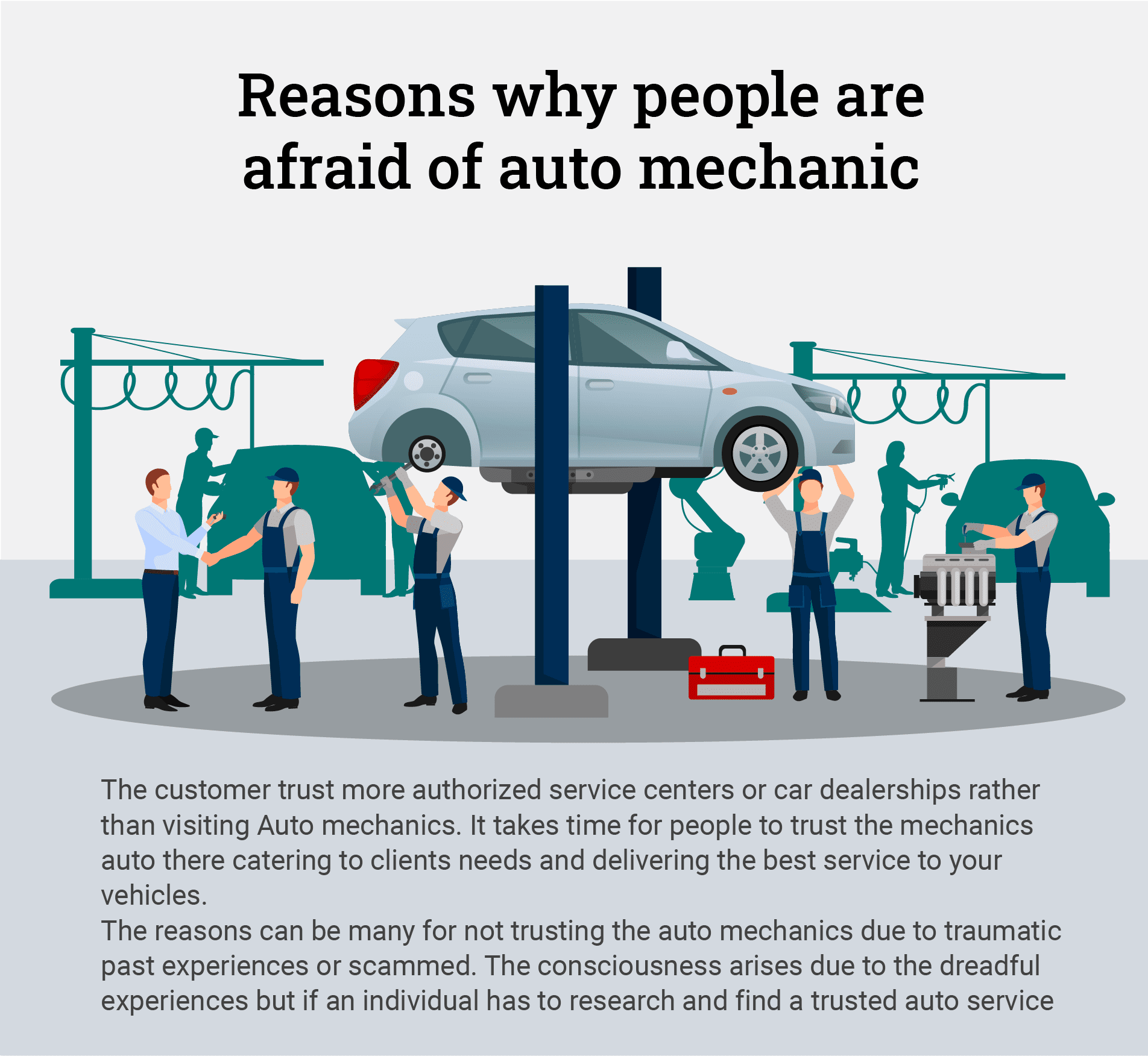 Reasons why people are afraid of auto mechanic