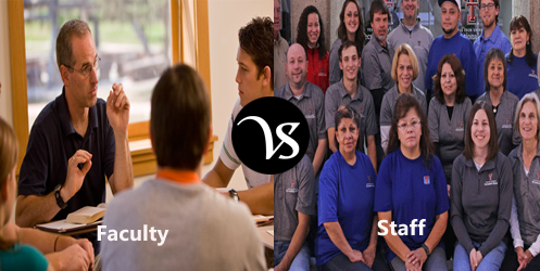 difference between faculty and staff