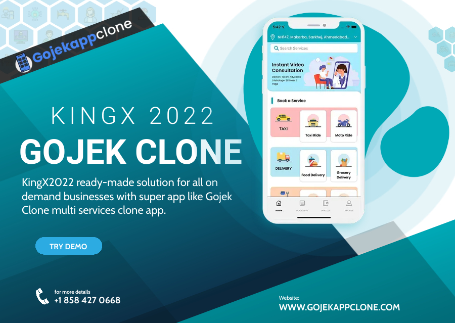 Gojek Clone KingX 2022 App : 70+ On Demand Multi Services In One App In Vietnam