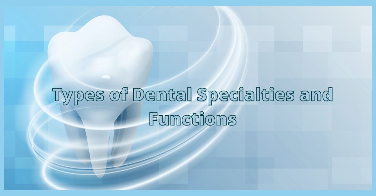 Types Of Dental Specialties And Functions