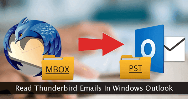 thunderbird emails in winows outlook